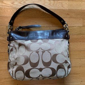 Authentic Coach Signature Zoe Shoulder Bag - Style F14708